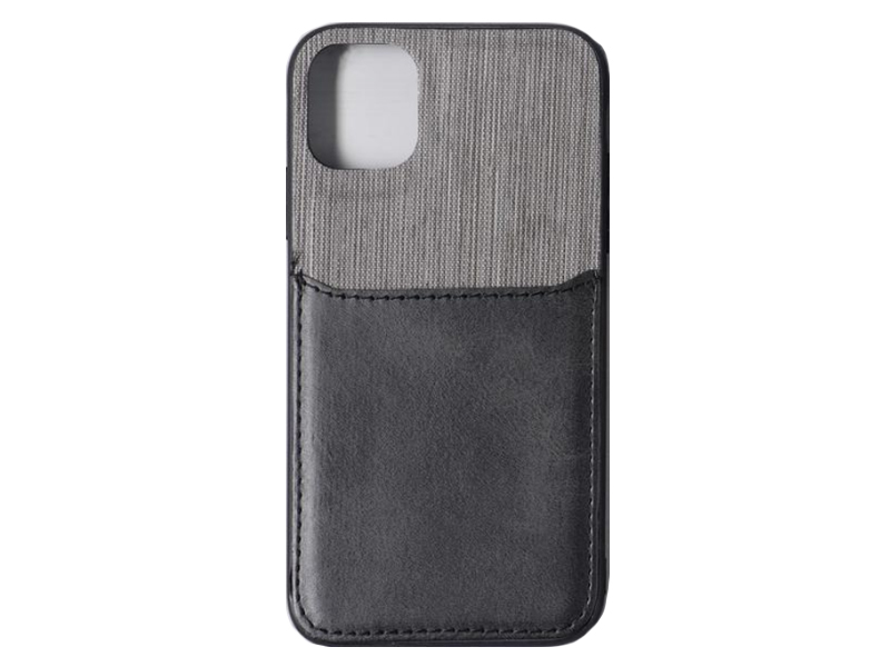 фото Чехол luazon для apple iphone 11 pro textile+leatherette с отсеком под карты black 5864415