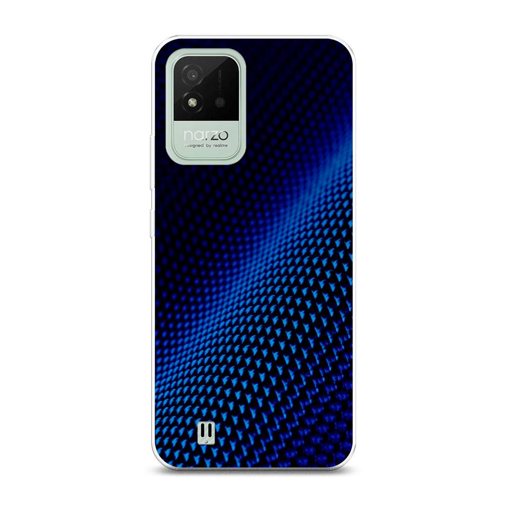 фото Силиконовый чехол "синий карбон" на realme narzo 50i awog