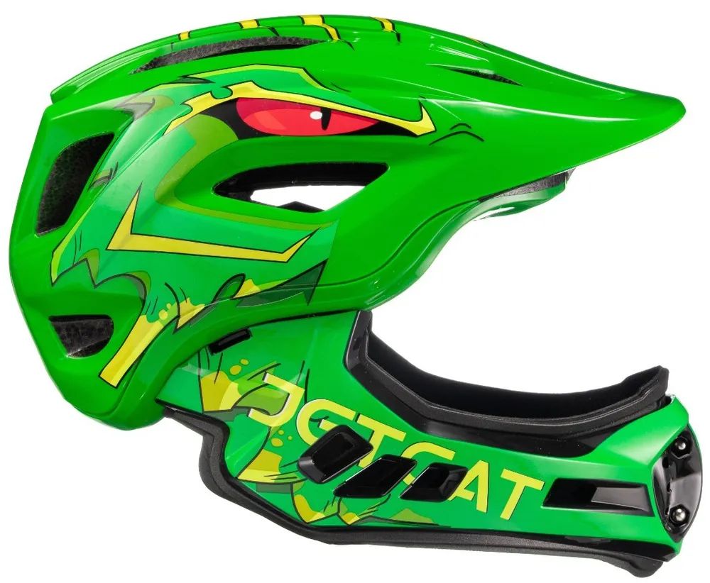Шлем Jetcat Raptor SE Green Dragon размер M зеркало велосипедное green cycle gmr 627 с креплением на шлем телескопическое удленение 5 8 mir 10 35