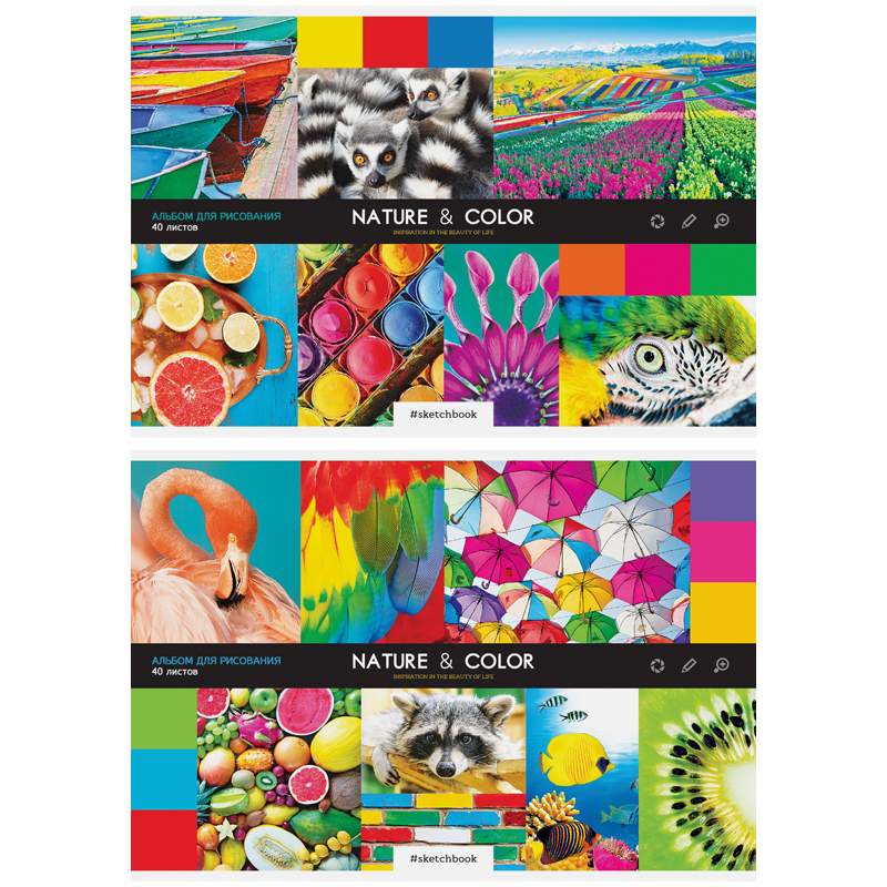

Альбом для рисования 40л., А4, на скрепке ArtSpace Стиль. Nature and color - (5 шт.)