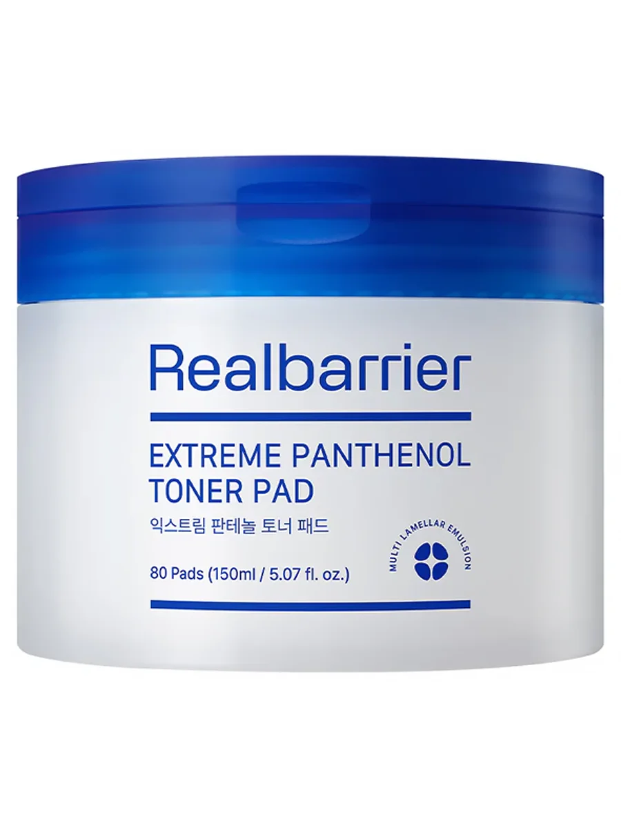 Тонер пэды Real Barrier восстанавливающие с пантенолом Extreme Pathenol Toner Pad 80 шт