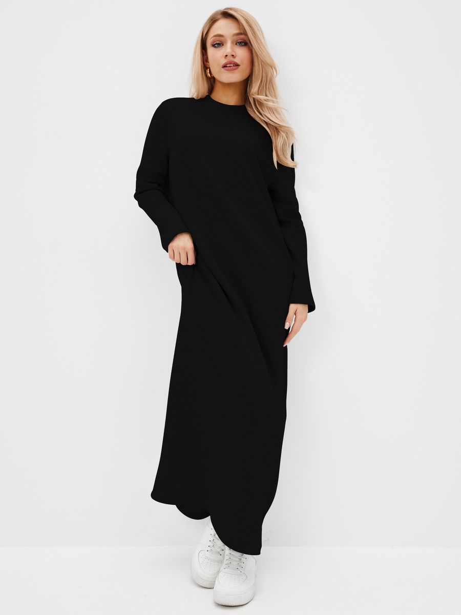 Платье женское Smol Knit Wear МВ-В 170 черное XS-S