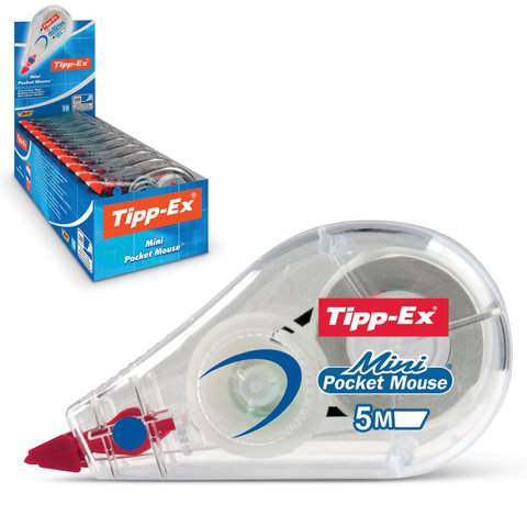 

Корректирующая лента BIC "Tipp-ex Mini Pocket Mouse", 5мм х 6м., арт. 224128 - (5 шт.)