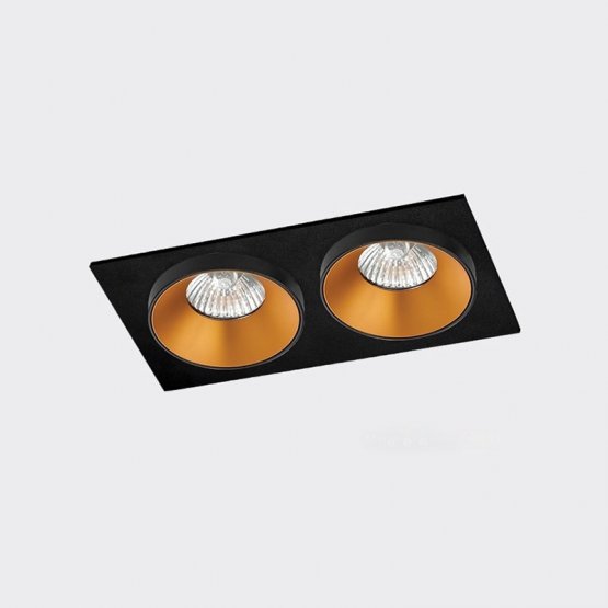 

Светильник встраиваемый Italline SOLO SP SOLO GOLD*2+SP 02 BLACK+2xSP RING BLACK