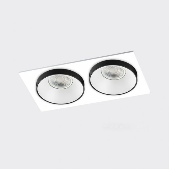 

Светильник встраиваемый Italline SOLO SP SOLO WHITE*2+SP 02 WHITE+2xSP RING BLACK