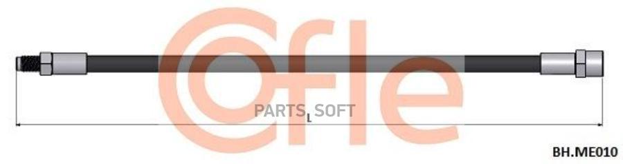

COFLE 92.BH.ME010 Шланг тормозной передн MERCEDES C190 W201 82- /E W124 85- 1шт