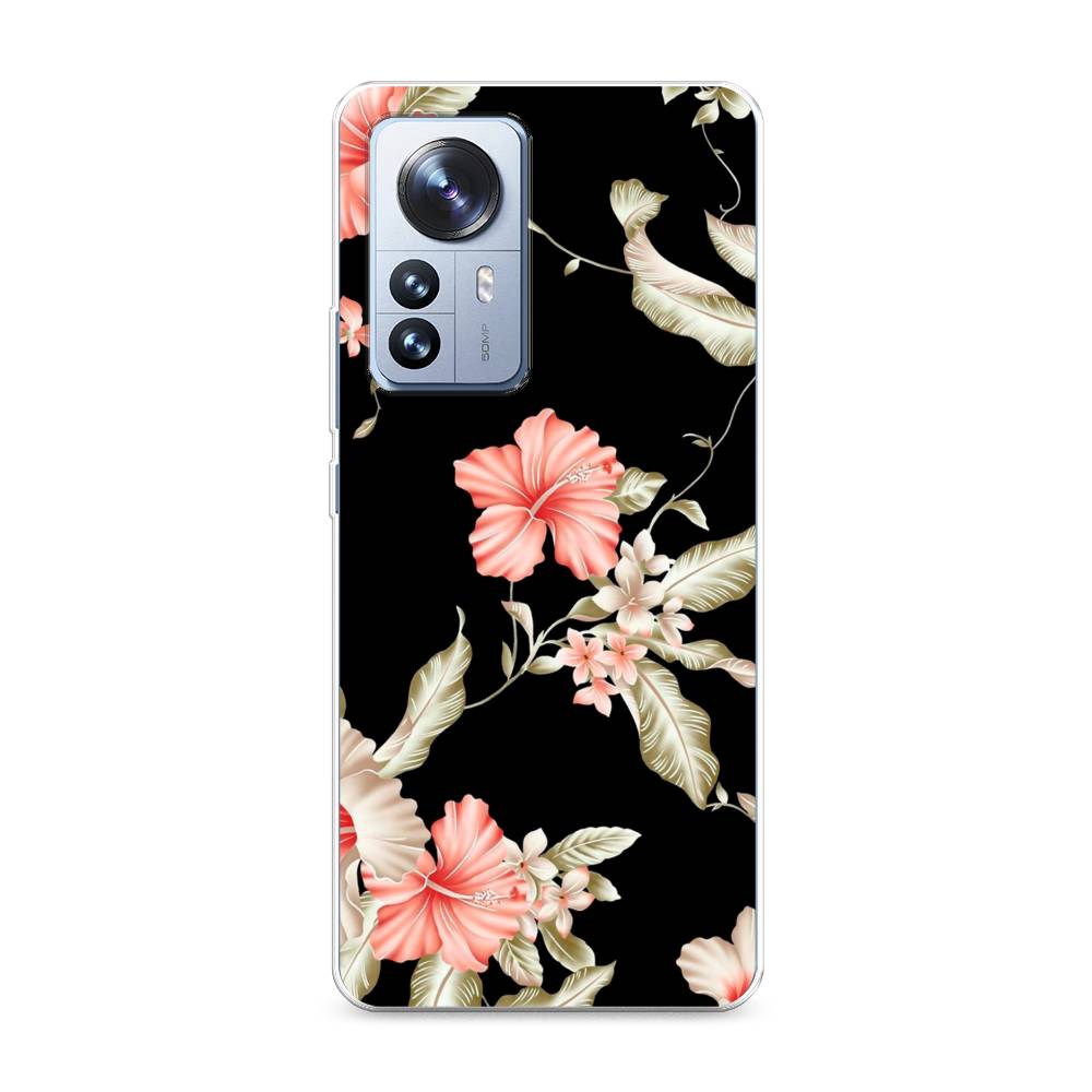 

Чехол Awog на Xiaomi 12 Pro "Цветы на черном", Разноцветный, 314450-8