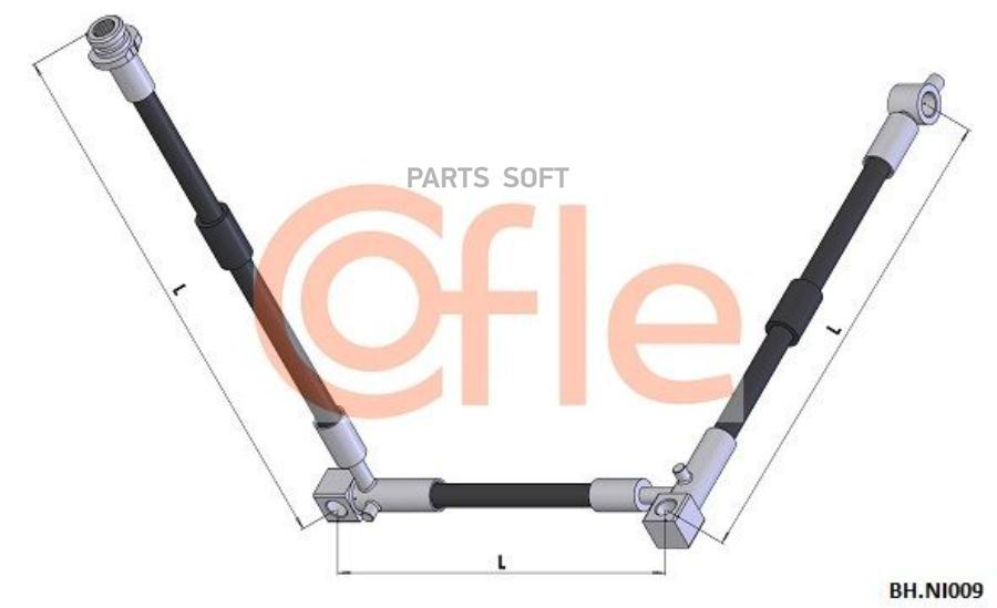 

COFLE 92.BH.NI009 Шланг тормозной передн прав NISSAN Primera 02- 1шт