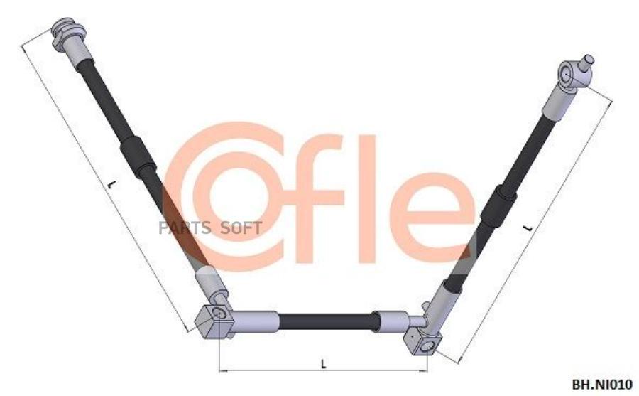 

COFLE 92.BH.NI010 Шланг тормозной передн лев NISSAN Primera 02- 1шт