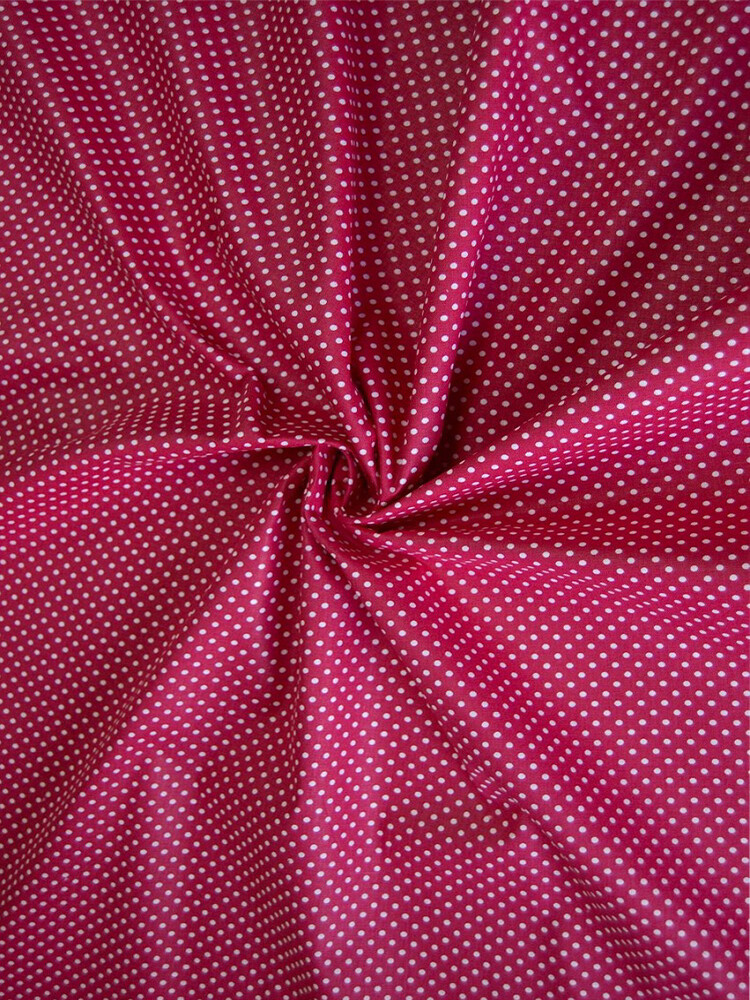 фото Ткань для рукоделия и шитья 250х150 горох на розовом для пэчворка постельного белья texxet