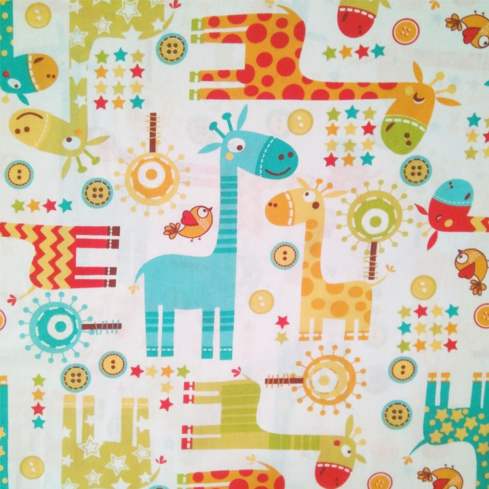 фото Ткань для рукоделия и шитья 400х150см жирафы для пэчворка, постельного белья texxet