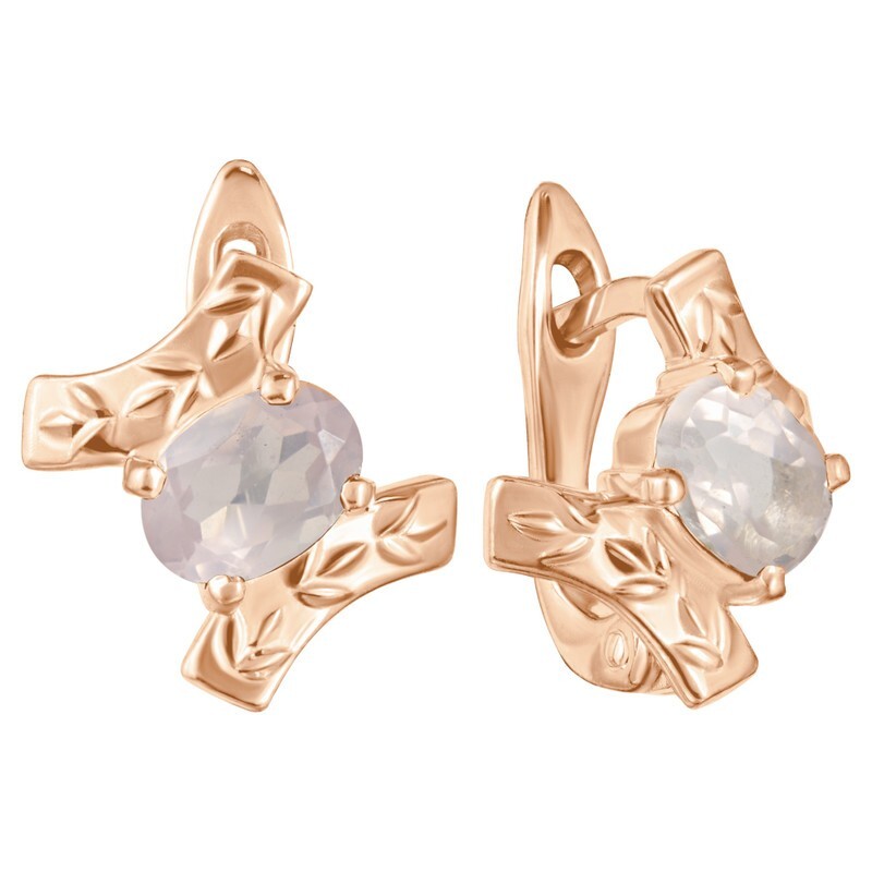 

Серьги из серебра с кварцем LAZURIT-ONLINE 8132RG, 8132RG