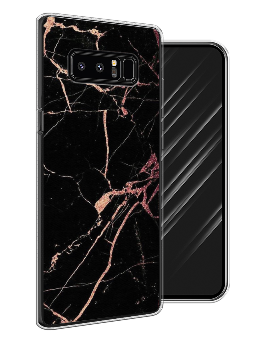 

Чехол Awog на Samsung Galaxy Note 8 "Мрамор розовое золото", Черный;розовый, 25250-3