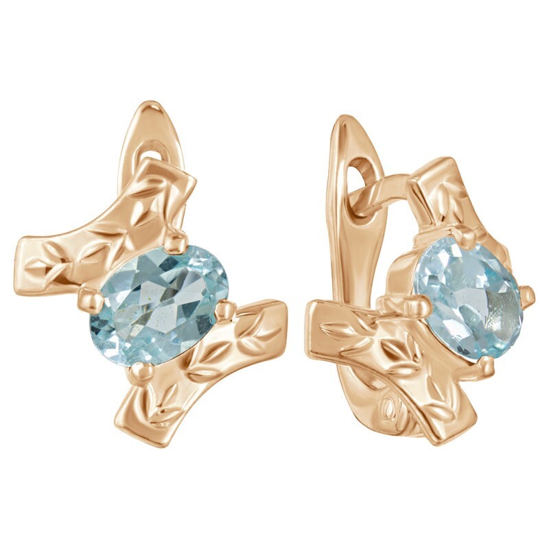 

Серьги из серебра с топазом LAZURIT-ONLINE 8134PG, 8134PG