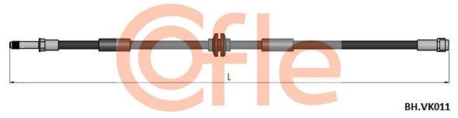 

COFLE 92.BH.VK011 Шланг тормозной передн VW T5-T6/Multivan 03- 1шт