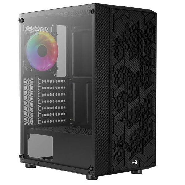 

Корпус компьютерный AeroCool Hive-G-BK-v3 Black, Hive-G-BK-v3