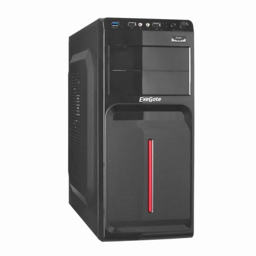 

Корпус компьютерный ExeGate EX263998RUS Black, AB-221U