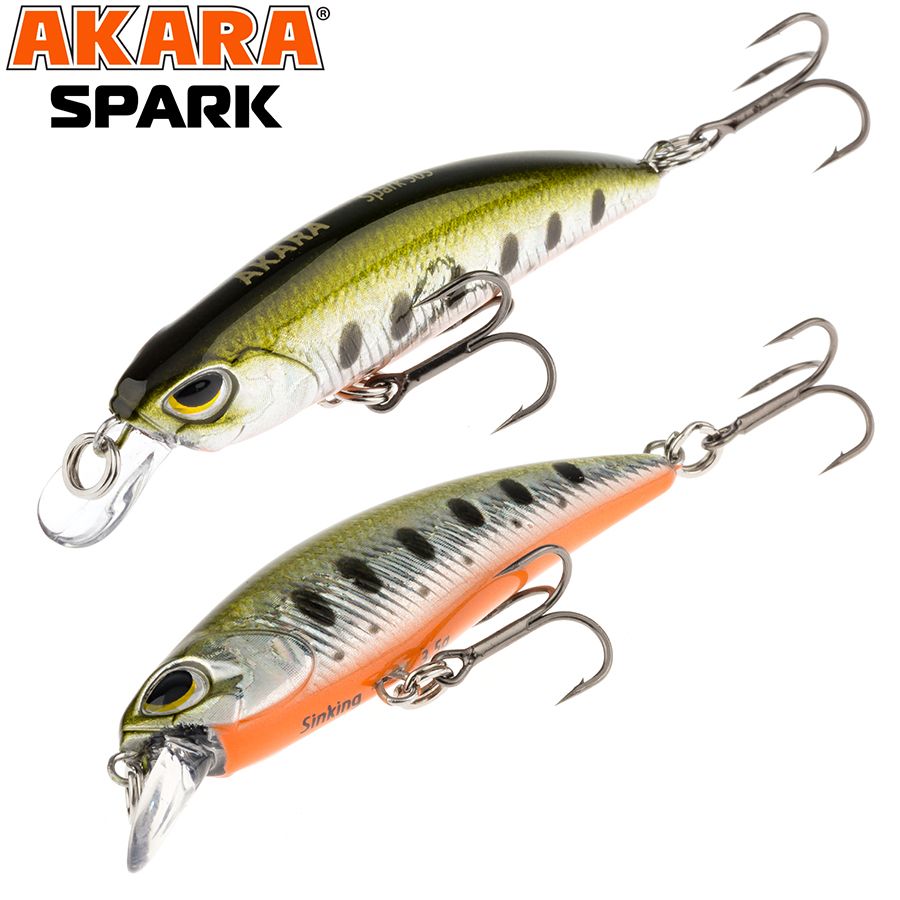 

Воблер Akara Spark 50S 3,5 гр 1/8 oz 2,0 in A88, Разноцветный, Spark