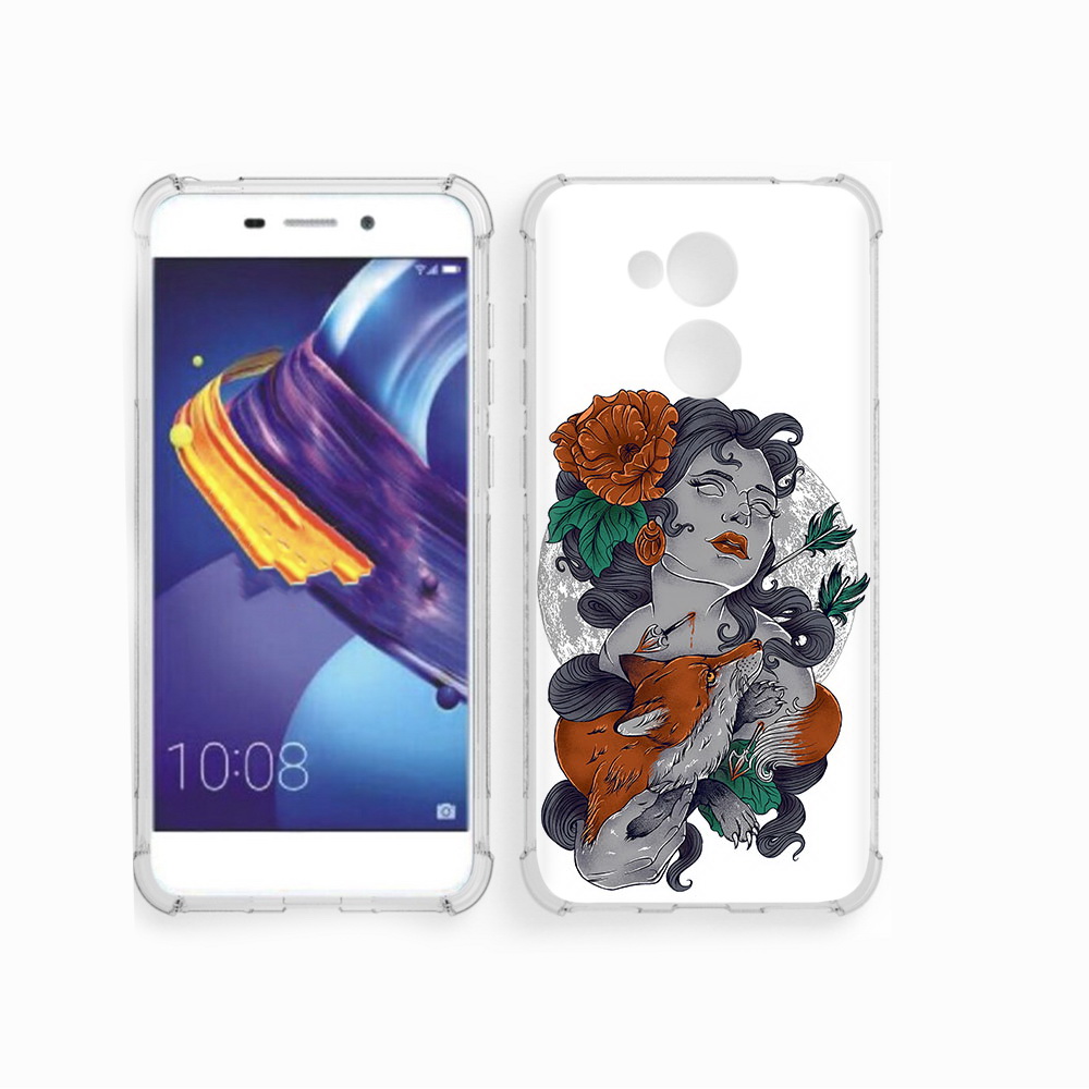 

Чехол MyPads Tocco для Huawei 6C Pro темная девушка с лисой (PT88459.60.639), Прозрачный, Tocco