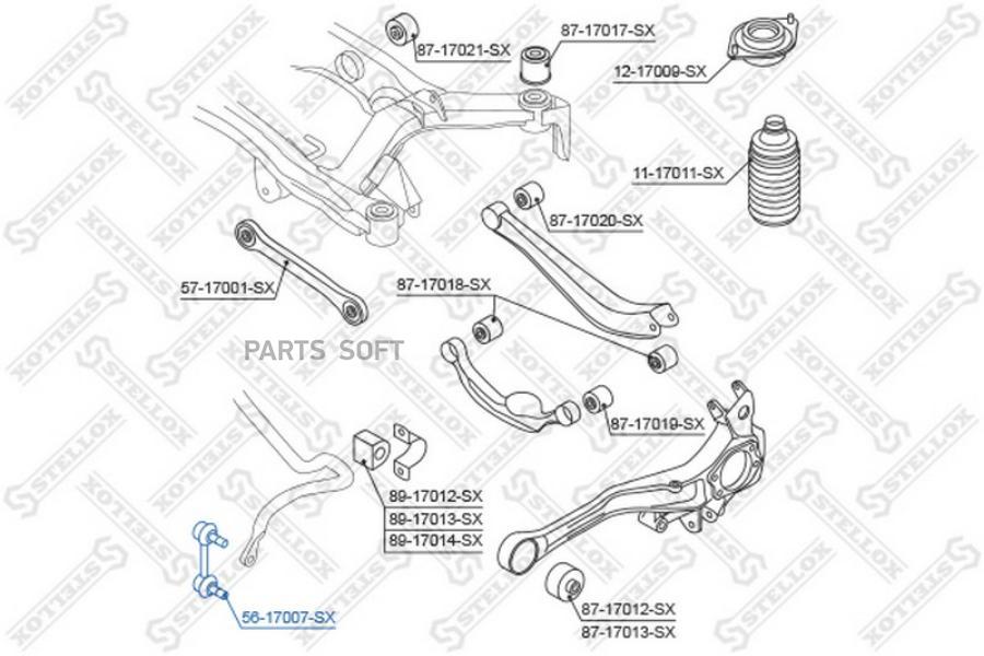 

Тяга стабилизатора Stellox 5617007SX