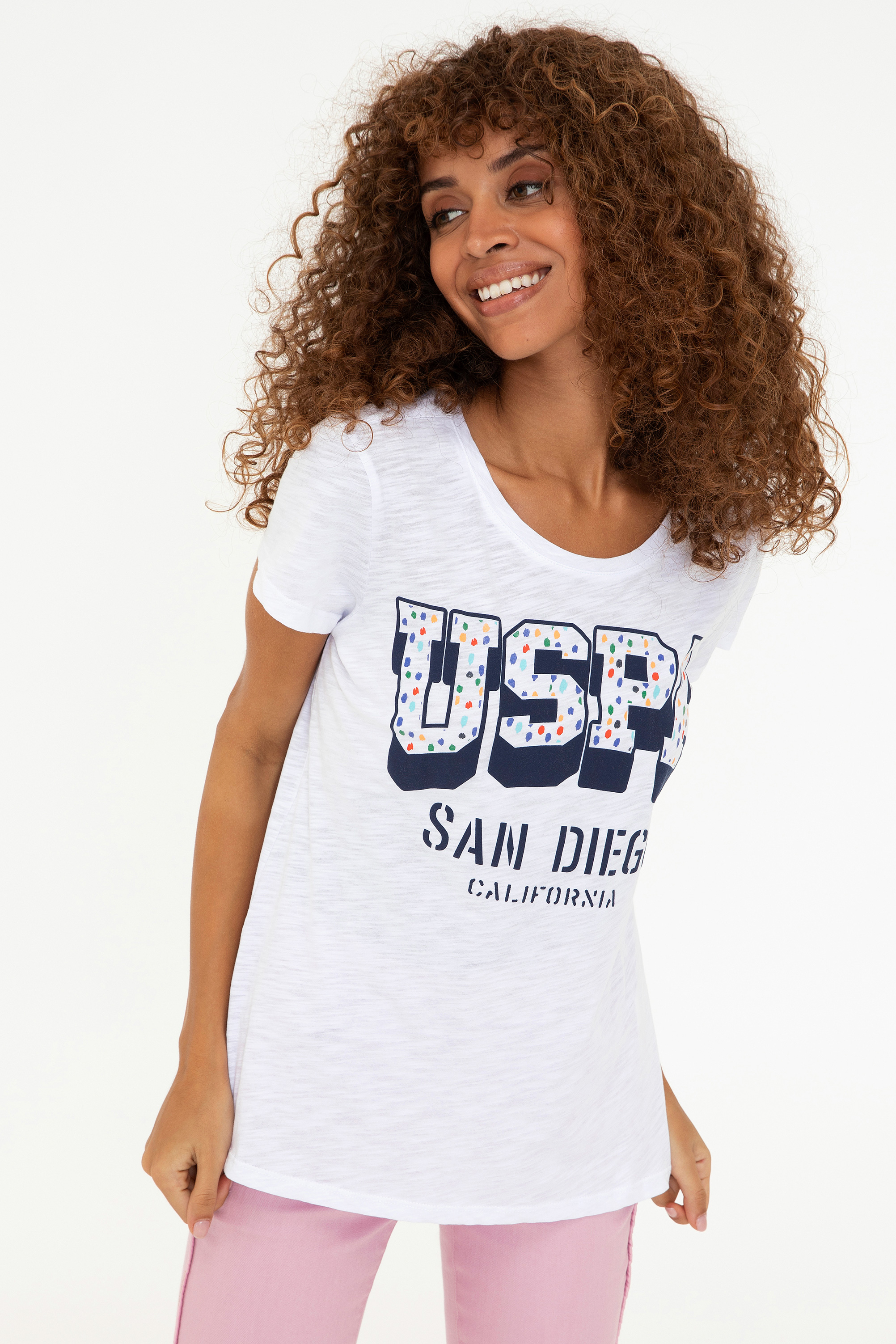 

Футболка женская U.S. POLO Assn. G082GL0110GUIDA белая XL, Белый, G082GL0110GUIDA