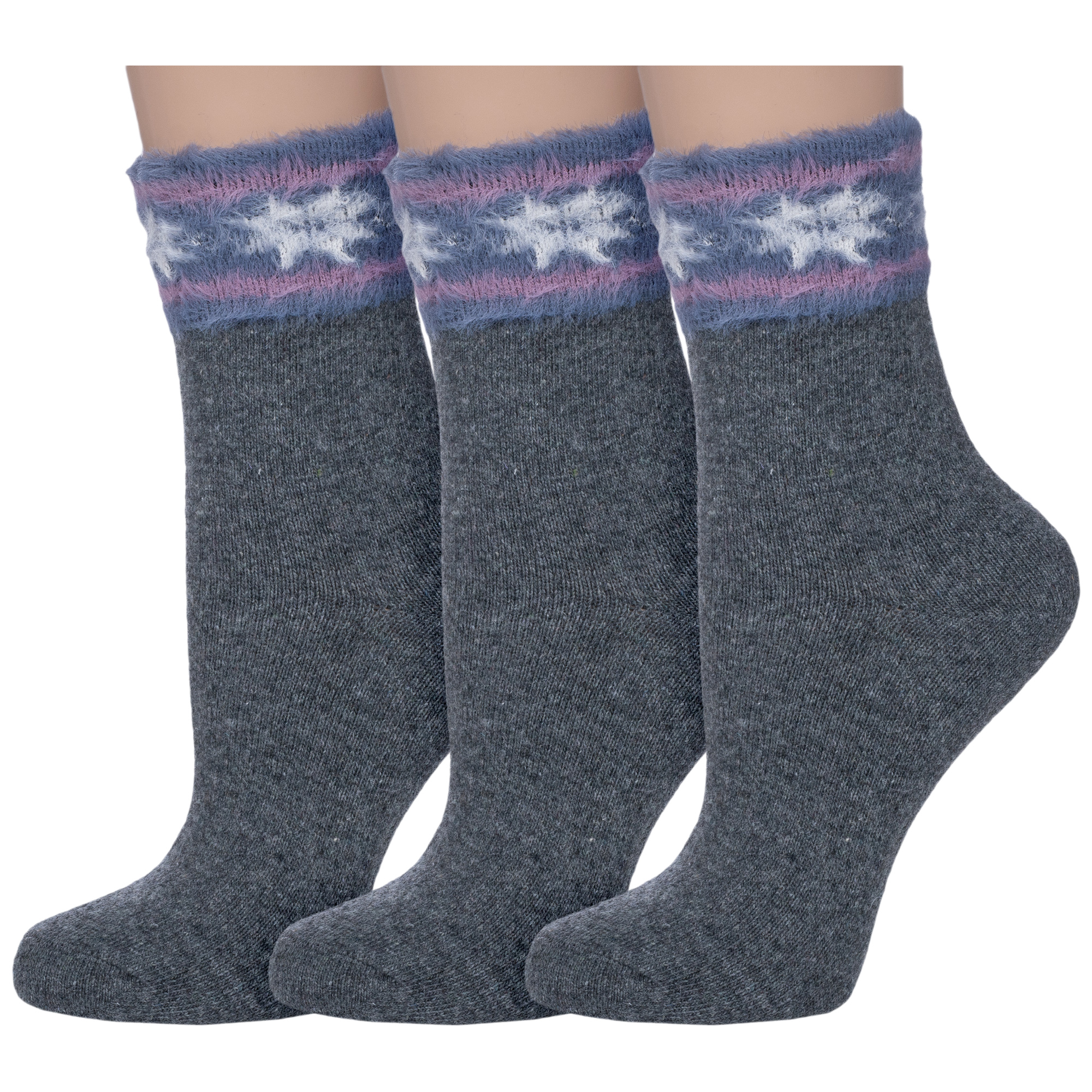 Комплект носков женских Hobby Line 3-7806-1 серых 36-40