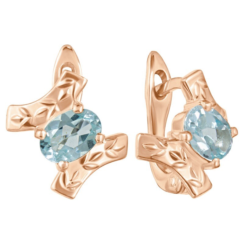 

Серьги из серебра с топазом LAZURIT-ONLINE 8134RG, 8134RG