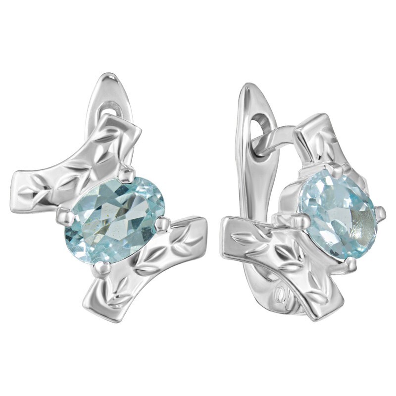 

Серьги из серебра с топазом LAZURIT-ONLINE 8134WR, 8134WR