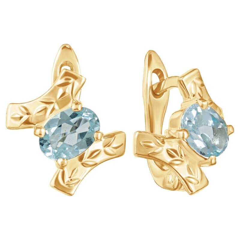 

Серьги из серебра с топазом LAZURIT-ONLINE 8134YG, 8134YG
