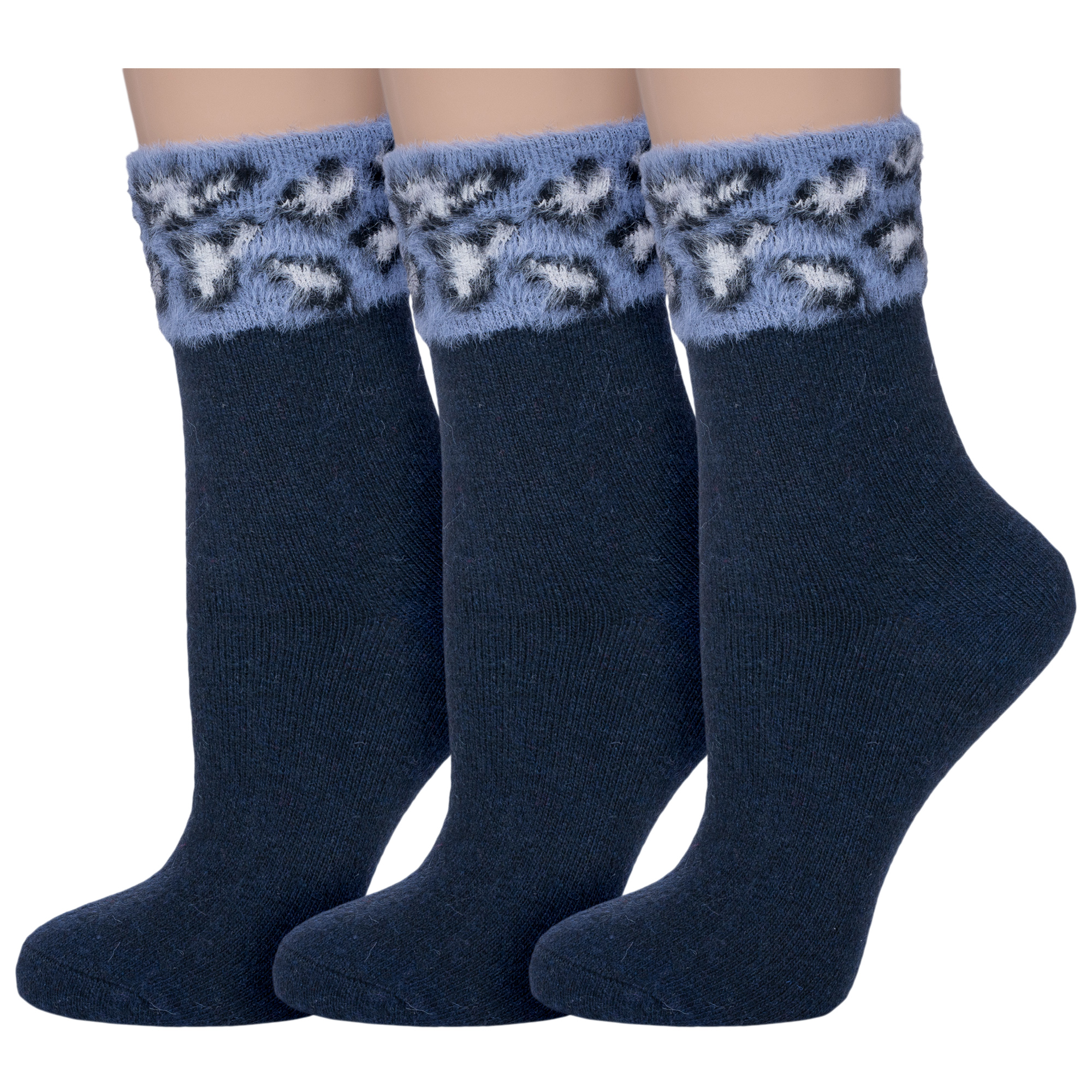 Комплект носков женских Hobby Line 3-7807 синих 36-40