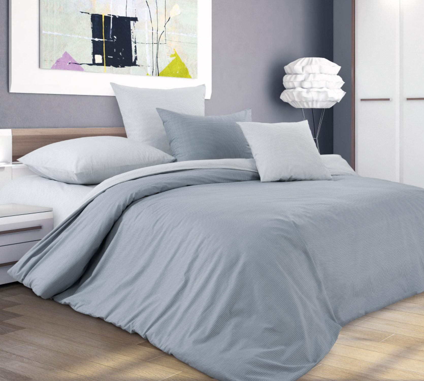 фото Комплект постельного белья горный ветер 2-спальный перкаль серый текс-дизайн