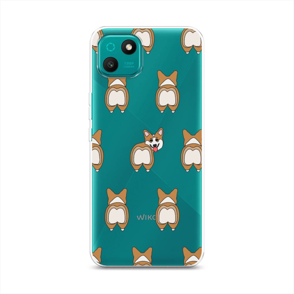 

Чехол Awog на Wiko T10 "Милый корги фон", Разноцветный