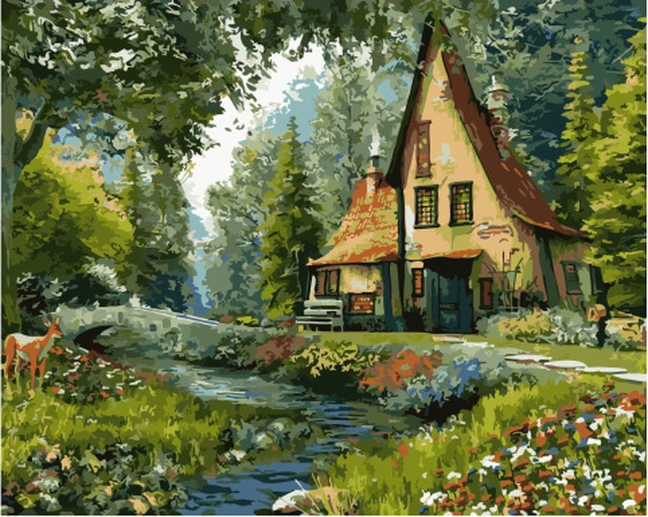 

Картина по номерам Paintboy (Premium) Лесной домик, Лесной домик