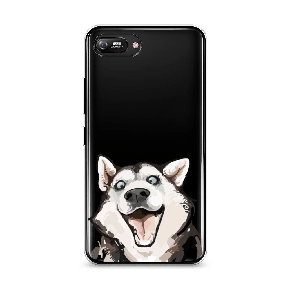 

Чехол Awog на Itel A25/A35 "Радостный хаски", Разноцветный
