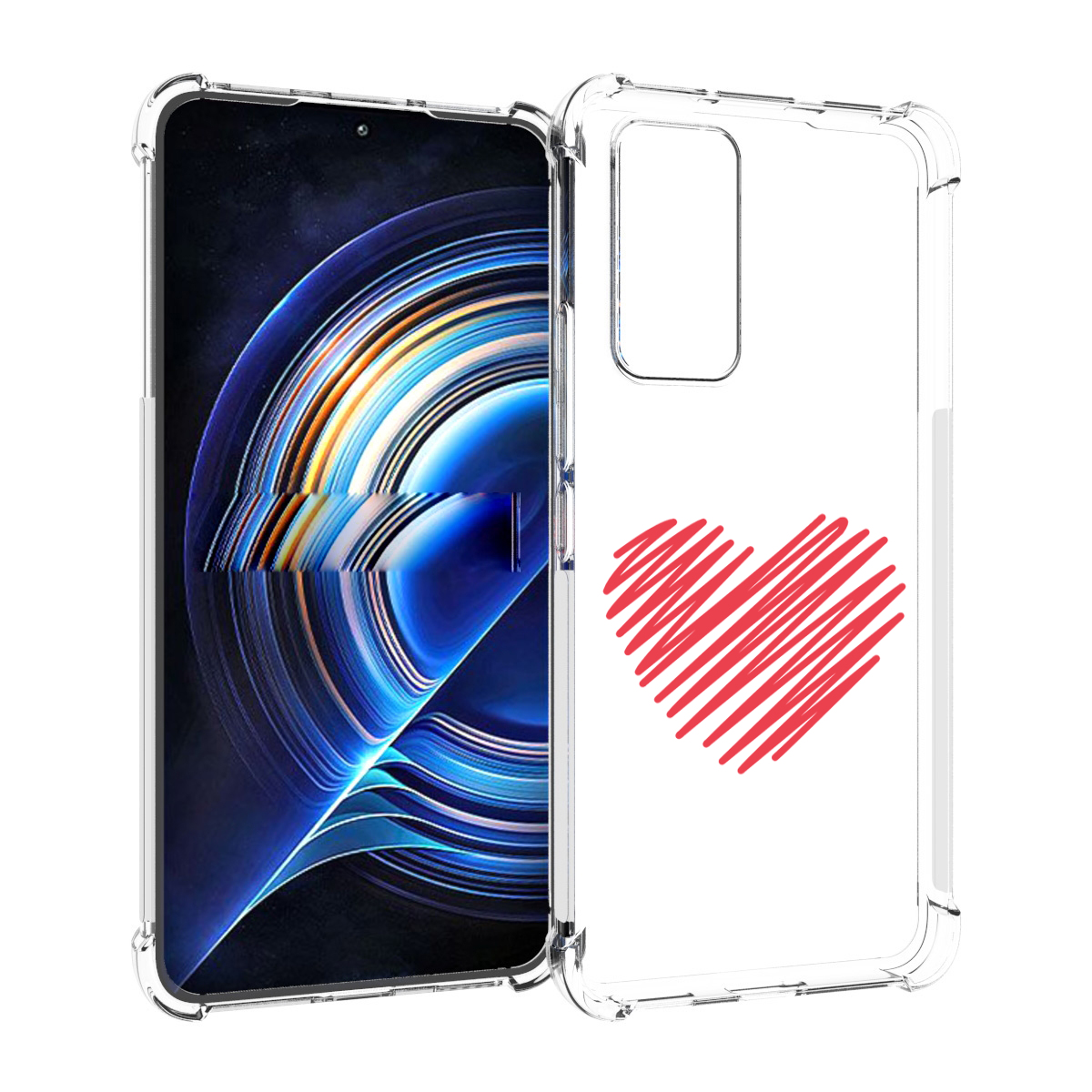 

Чехол MyPads сердечко-одной-линией для Tecno Camon 19 Neo, Прозрачный, Tocco