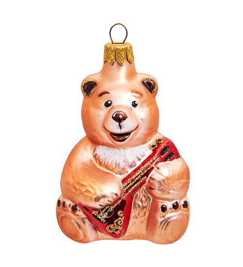 

Елочная игрушка Медведь с балалайкой Элита 802535 1шт разноцветный НФ-273