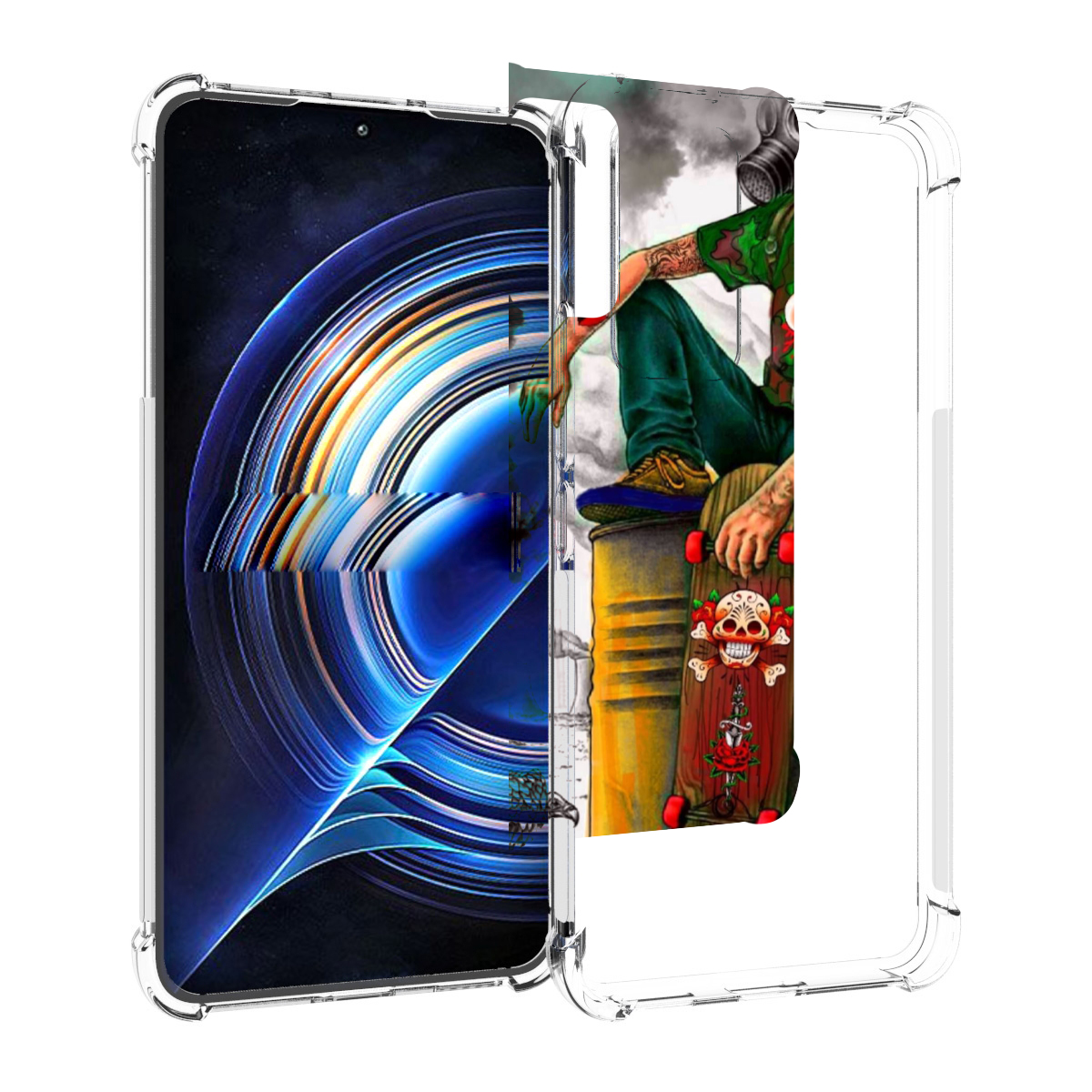 

Чехол MyPads скейтер в противогазе для Tecno Camon 19 Neo, Прозрачный, Tocco