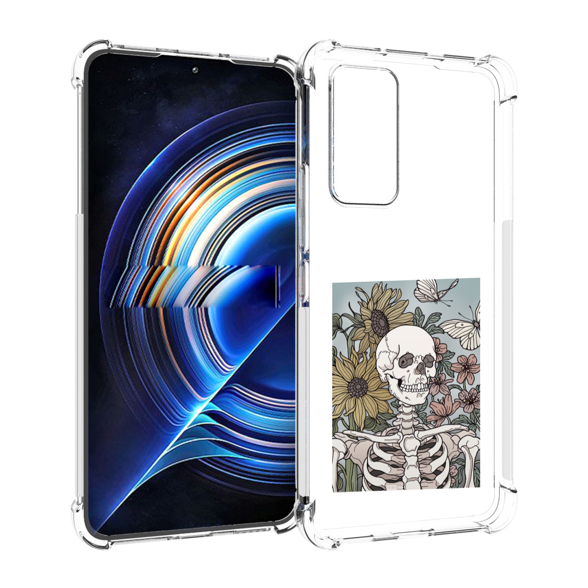 

Чехол MyPads скелетик с подсолнухами для Tecno Camon 19 Neo, Прозрачный, Tocco