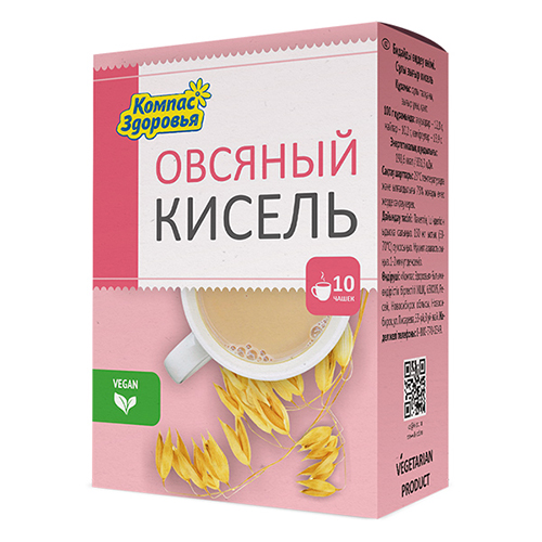 Кисель Овсяный Компас здоровья 150 г, 4 шт