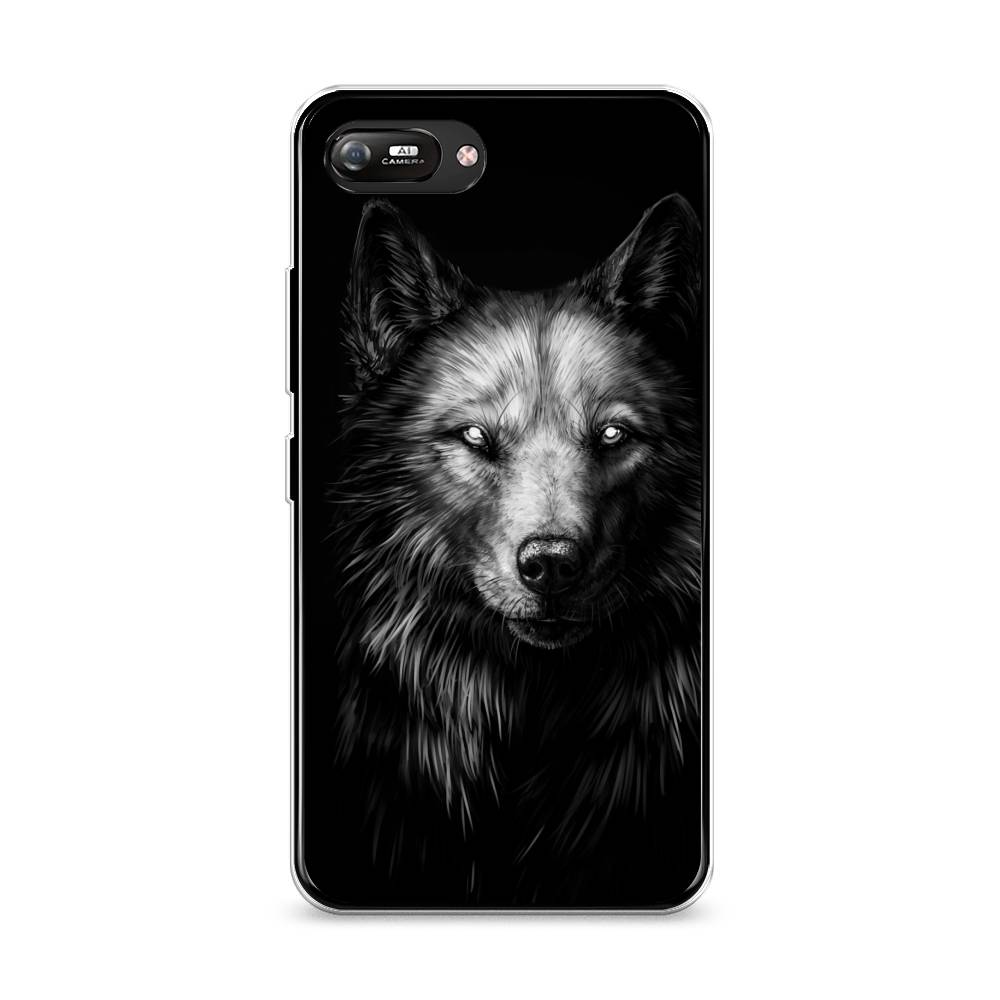 

Чехол Awog на Itel A25/A35 "Волк черно белый", Белый;черный