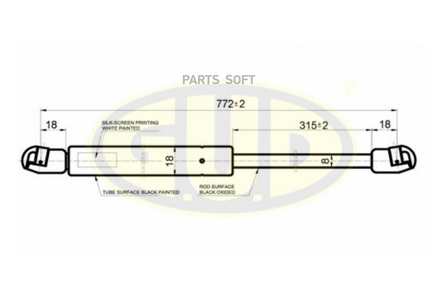 Амортизатор Капота GUD GGS010110