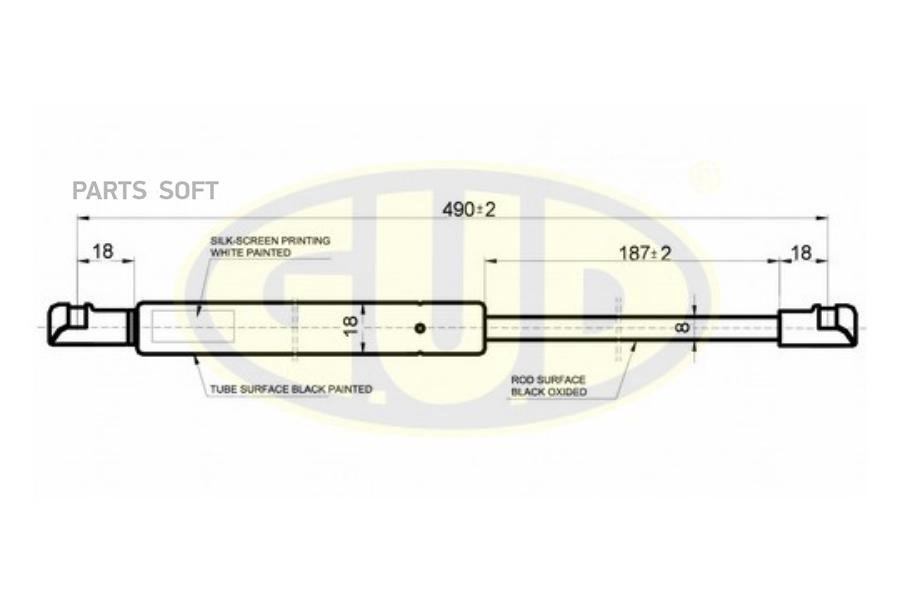 Амортизатор Капота GUD GGS010145