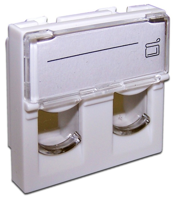 

Вставка Lanmaster LAN-SIP-24L-WH DN45x45, белая, Белый