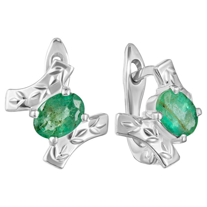 

Серьги из серебра с изумрудом LAZURIT-ONLINE 8137PD, 8137PD