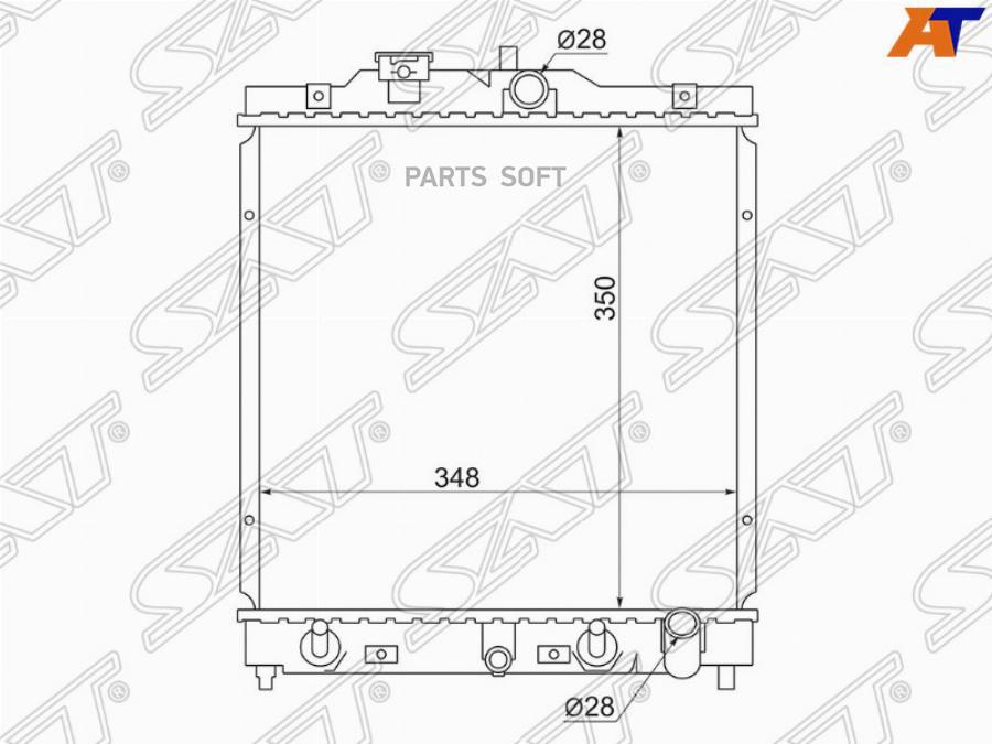

SAT Радиатор HONDA CIVIC/DOMANI/PARTNER/HR-V 92-