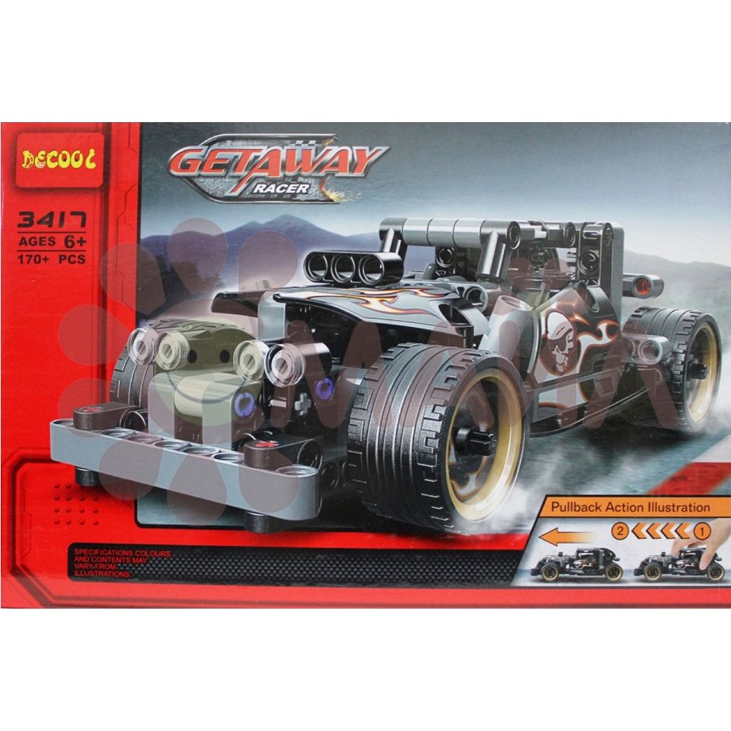фото Пластмассовый конструктор getaway racer decool 212 элементов