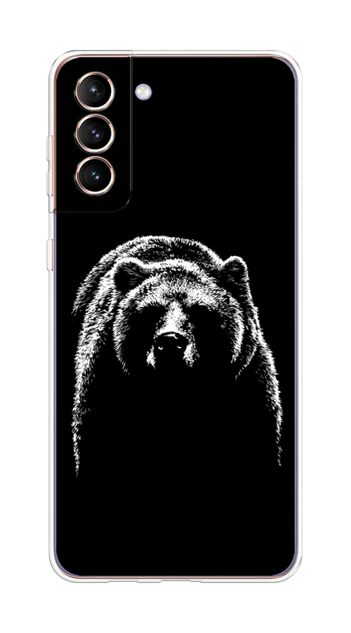 

Чехол на Samsung Galaxy S21 Plus "Медведь в ночи", Белый;черный, 2102150-1