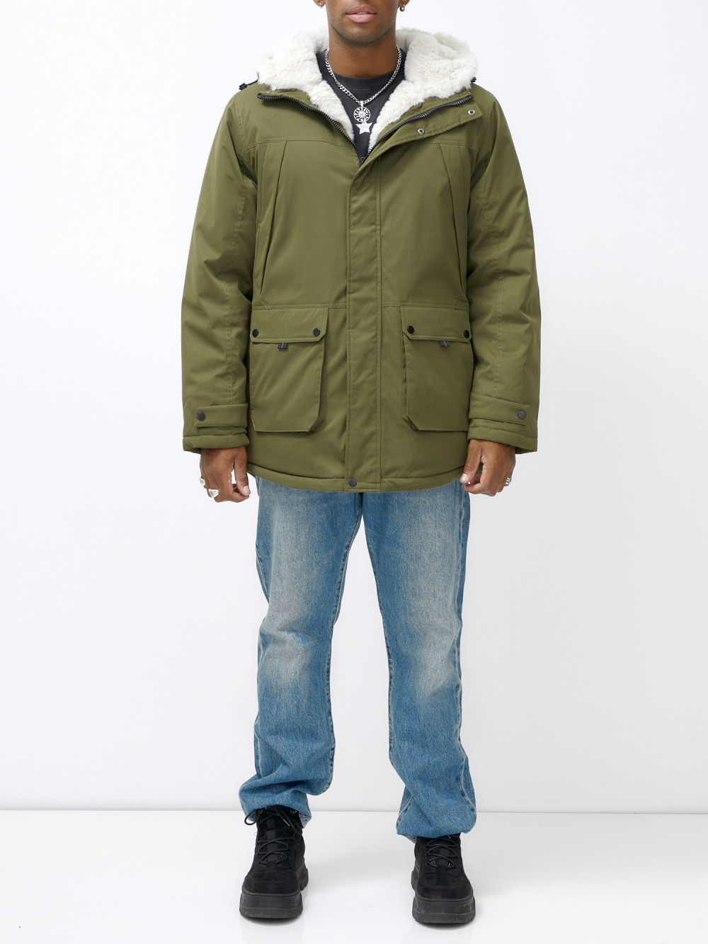 

Парка мужская MG AD8753 хаки M, AD8753