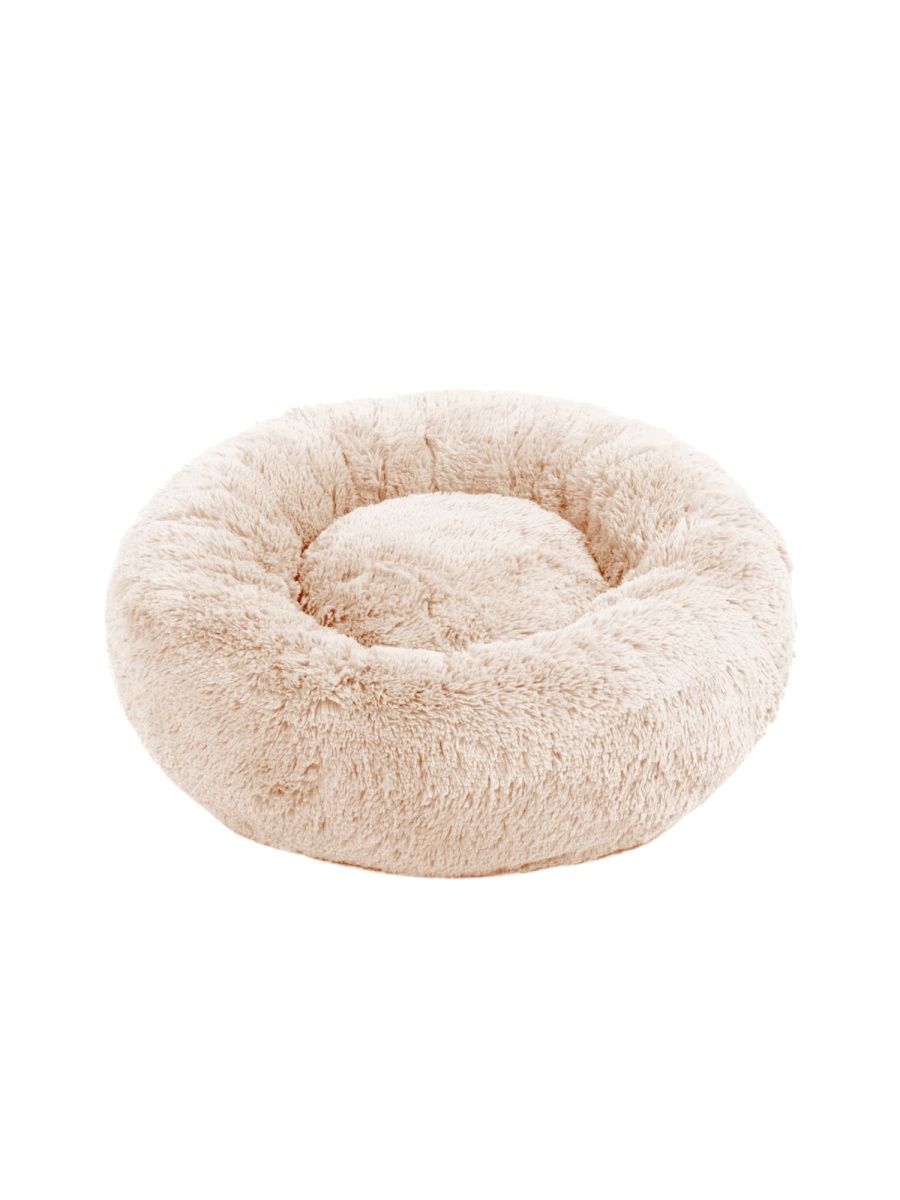 Лежанка для собак и кошек Amicis YPNL60, бежевая, искусственный мех, диаметр 60 см