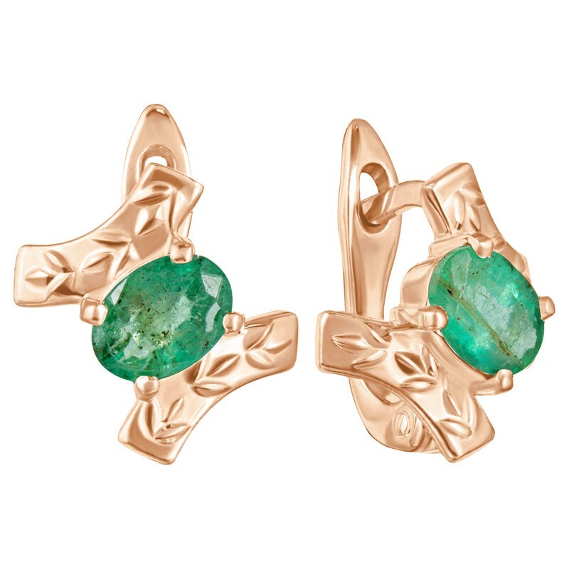 

Серьги из серебра с изумрудом LAZURIT-ONLINE 8137RG, 8137RG